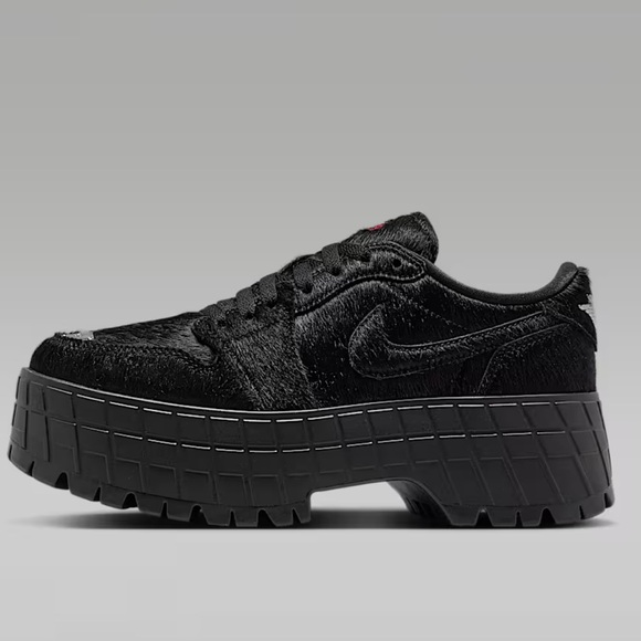 Nike Air Jordan 1 Low Brooklyn 'Black Pony' silver captoe platforms  size 9 new‎ - Picture 6 of 15